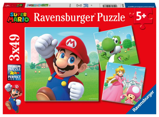 Ravensburger, puzzle, Super Mario, 3x49 el. Ravensburger