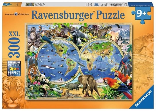 Ravensburger, puzzle, Świat z dzikimi zwierzętami, 300 el. Ravensburger