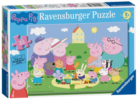 Ravensburger, puzzle, Świnka Peppa, Piknik, 35 el. Ravensburger