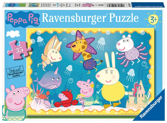 Ravensburger, puzzle, Świnka Peppa, Podwodny świat, 35 el. Ravensburger