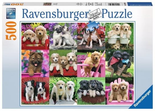 Ravensburger, puzzle, Szczenięta przyjacie, 500 el. Ravensburger