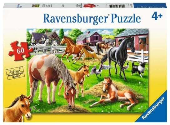 Ravensburger, puzzle, Szczęśliwe konie, 35 el. Ravensburger