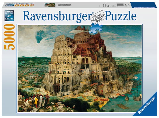 Ravensburger, puzzle, sztuka, Wieża Babel, Pieter Bruegel, 5000 el. Ravensburger