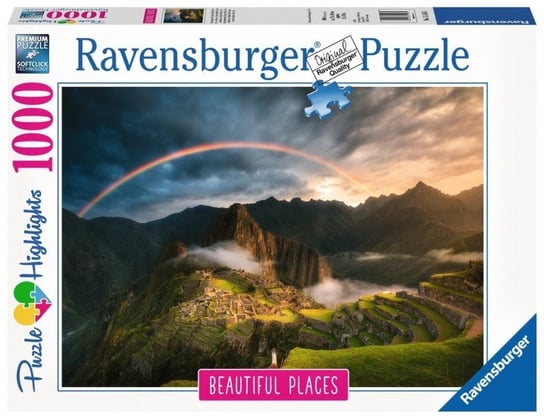 Ravensburger, puzzle, Tęcza nad Machu Picchu - Peru, 1000 el. Ravensburger
