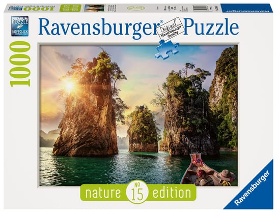 Ravensburger, puzzle, Trzy skały w Cheow, Tajlandia, 1000 el. Ravensburger