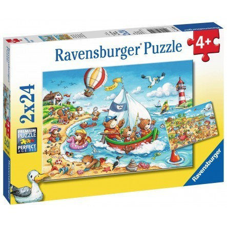 Ravensburger, puzzle, Urlop nad morzem, 2x24 el. Ravensburger