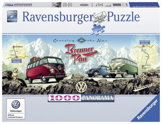 Ravensburger, puzzle, Volkswagen Vintage, Panorama, 1000 el. Ravensburger
