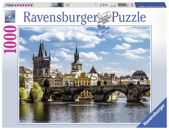 Ravensburger, puzzle, Widok na Most Karola, 1000 el. Ravensburger