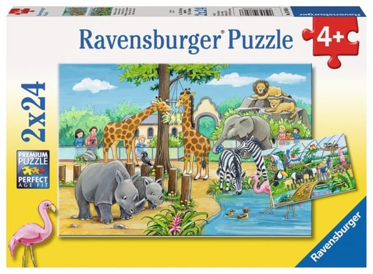 Ravensburger, puzzle, Witamy w Zoo, 2x24 el. Ravensburger