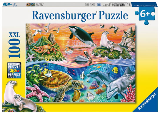 Ravensburger, puzzle, Wzburzony ocean, 100 el. Ravensburger