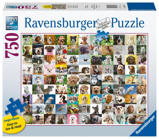 Ravensburger, puzzle, XXL, 99 uroczych piesków, 750 el. Ravensburger