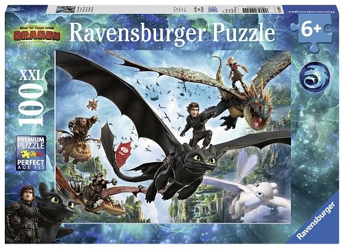 Ravensburger, puzzle, XXL, Jak Wytresować Smoka 3, 1000 el. Ravensburger