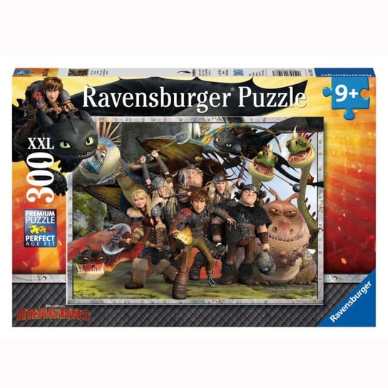 Ravensburger, puzzle, XXL, Jak wytresować smoka, Dragon Blisko przyjaciół, 300 el. Ravensburger