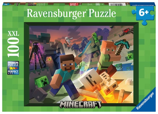 Ravensburger, puzzle, XXL Minecraft, 100 el. Ravensburger
