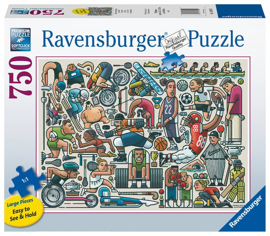 Ravensburger, puzzle, XXL, Sportowcy, 750 el. Ravensburger