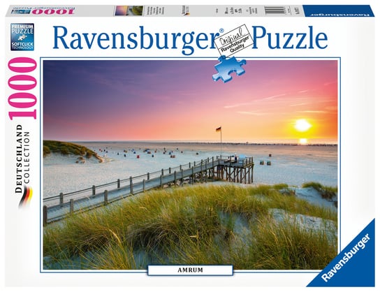 Ravensburger, puzzle, Zachód słońca w Amrum, 1000 el. Ravensburger