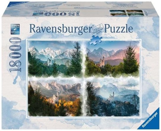 Ravensburger, puzzle, Zamek Neuschwanstein, 18000 el. Ravensburger