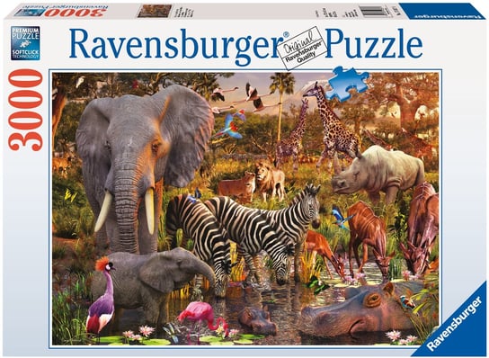 Ravensburger, puzzle, Zwierzęta Afryki, 3000 el. Ravensburger