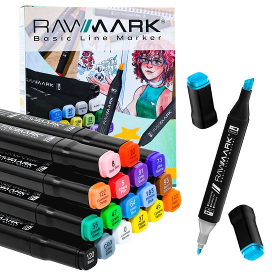 Rawmark, Markery alkoholowe Basic Universal, 16 kolorów Rawmark