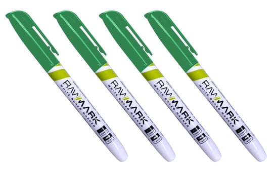 Rawmark, zestaw 4 markerów suchościeralnych, zielony Gline