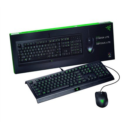Razer Cynosa Lite & Abyssus Lite, Gaming, RGB LED light, Black, Wired, Keyboard and Mouse Bundle, Razer