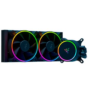 Razer Hanbo Chroma RGB All-In-One Liquid Cooler aRGB Nasadka pompki: Najlepsza konstrukcja AIO – Ciche, mocne wentylatory aRGB – Ciche, wydajne chłodzenie cieczą – RGB Chroma aRGB – 240 mm, czarny Razer