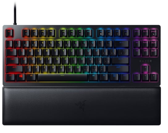 Razer Huntsman V2 Tenkeyless, Optical Gaming Keyboard, RGB LED light, Russian, Black, Wired, Linear Red Switch Razer