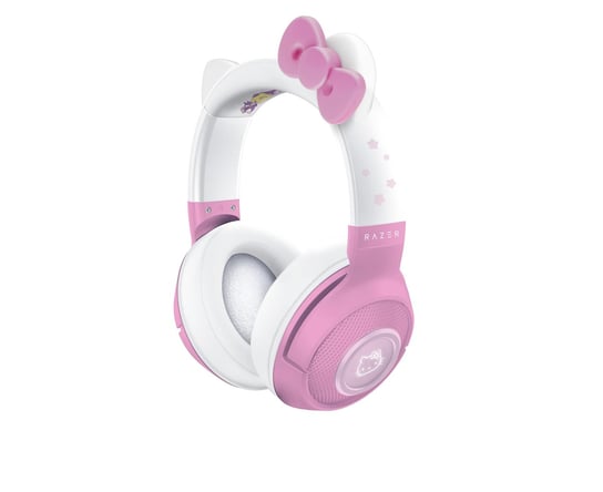 Razer Kraken Kitty - słuchawki gamingowe (słuchawki z uszami kota, Chroma RGB, mikrofon z aktywną redukcją szumów, dźwięk przestrzenny THX) Hello Kitty Ed Razer