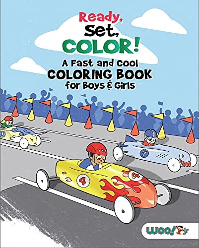 Ready, Set, Color! A Fast and Cool Coloring Book for Boys & Girls Opracowanie zbiorowe