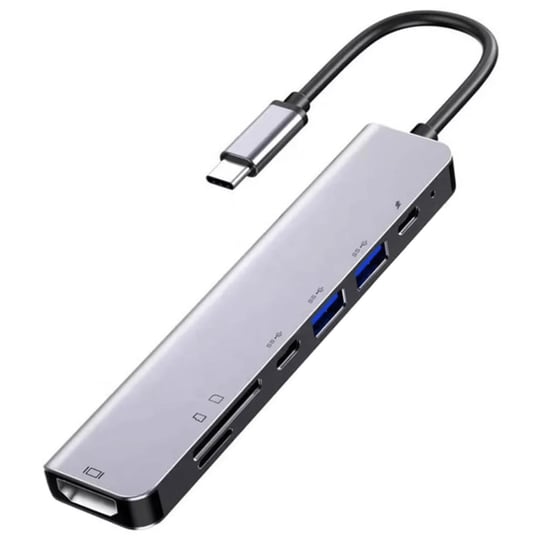 Reagle HUB USB-C 3.1 7w1 HDMI 4K PD Czytnik SD TF M1 Reagle