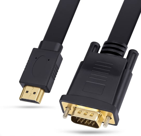 REAGLE Kabel VGA na HDMI 3M FULL HD D-SUB Płaski Przewód Adapter 1080p Reagle