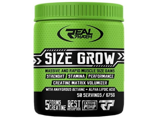 Real Pharm, Suplement diety, Size Grow, kiwi-kaktus, 675 g Real Pharm