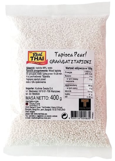 Real Thai, perełki z tapioki małe, 400 g Real Thai