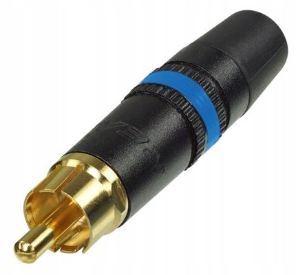 REAN NYS373 NEUTRIK wtyk RCA Cinch GOLD niebieski REAN