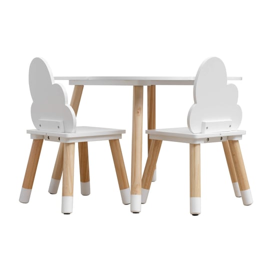 Rebecca Mobili Stół dla Dzieci i 2 Krzesła Zestaw Drewniany Stół dla Dzieci Gry w Zielonym Pokoju Inna marka