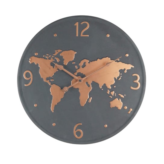 Rebecca Mobili Zegar ścienny, metalowy zegar ścienny, światowy design, ciemnoszary miedziany brąz, okrągły, salon Kuchnia 45 cm inna (Inny)