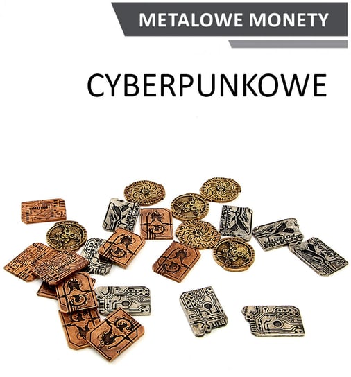 Rebel, zestaw metalowych monet Cyberpunkowe Rebel