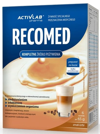 Recomed, Koktajl odżywczy smak latte, 6 sasz. Recomed