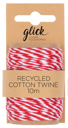 Recycled Cotton Twine, sznurek bawełniany, czerwony, 10 m Empik