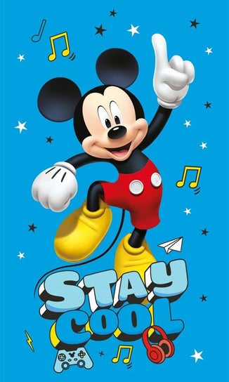 Ręczniczek do przedszkola 30x50 Myszka Miki 0506 Mickey Mouse Stay cool niebieski nuty dziecięcy bawełniany Faro
