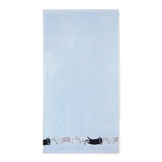 Ręcznik 30x50 Koty Mgiełka-5460 niebieski frotte bawełniany dziecięcy do przedszkola Zwoltex