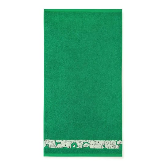 Ręcznik 50x70 Slames zwierzątka Malachit-5617 zielony frotte bawełniany dziecięcy Zwoltex