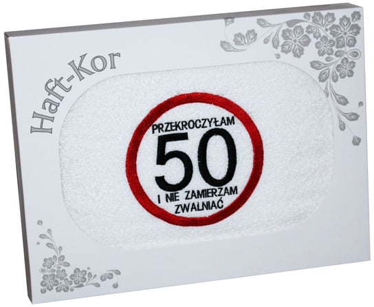 Ręcznik 70X140 Z Haftem Na Prezent 50 Urodziny J&W