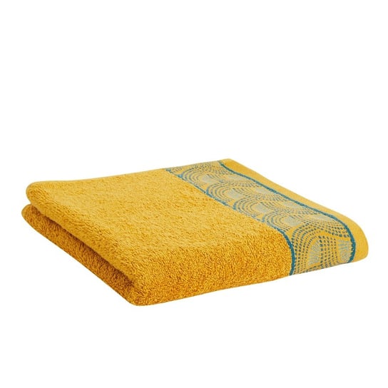 Ręcznik Actuel Waximalist szaro-żółty 100x150 cm 500g Actuel