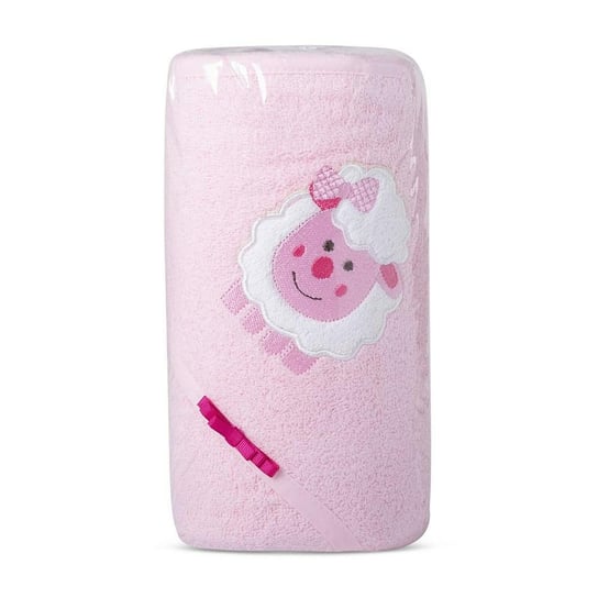 Ręcznik Baby 75x75 ręcznik z kapturkiem różowy upominkowy 500g/m2 Eurofirany Eurofirany