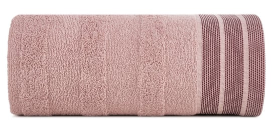 Ręcznik bawełniany, 30x50, pudrowy z bordiura, R170-09 Eurofirany