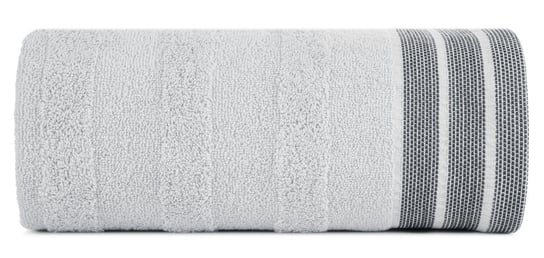 Ręcznik bawełniany, 30x50, srebrny z bordiura, R170-04 Eurofirany