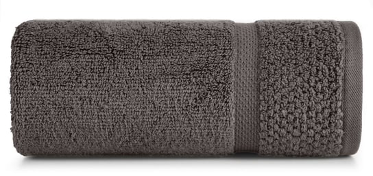 Ręcznik bawełniany, 50x90, brązowy z bordiurą, R170-04 Eurofirany