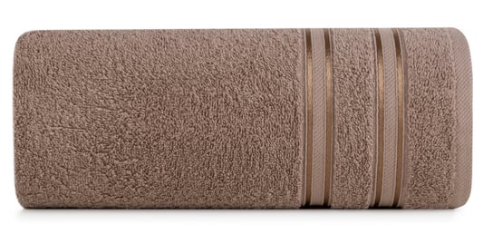 Ręcznik bawełniany, 50x90, brązowy z bordiurą, R175-04 Eurofirany
