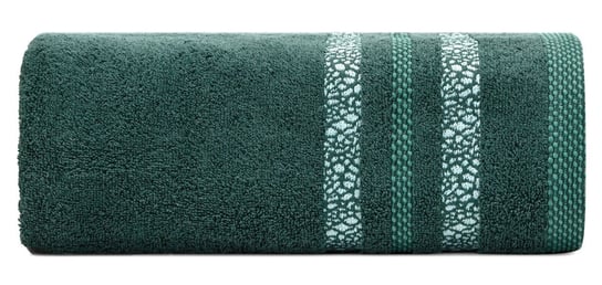 Ręcznik bawełniany, 50x90, ciemnozielony z bordiura, R171-06 Eurofirany